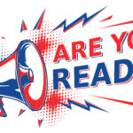 Are you ready – sign with megaphone